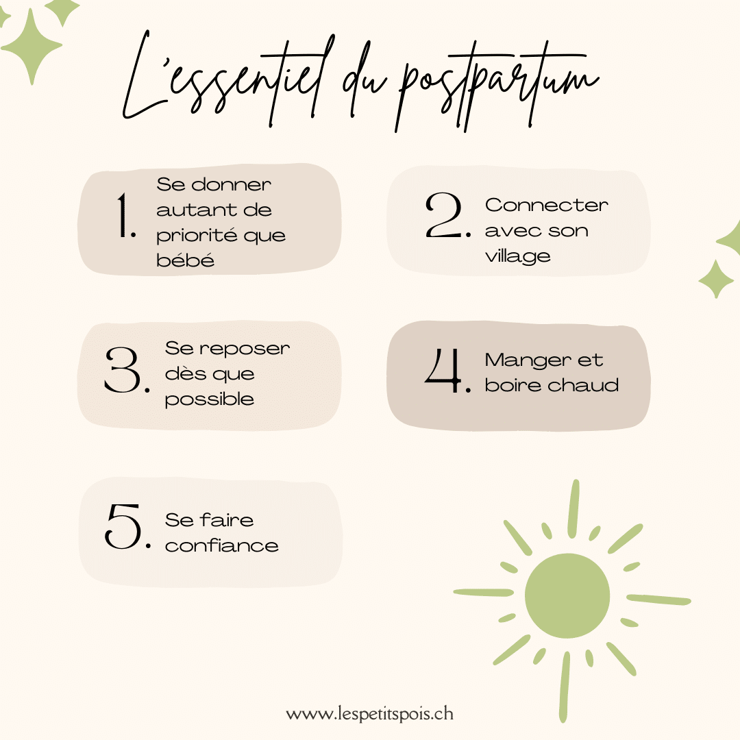 Les essentiels du postpartum par les Petits Pois