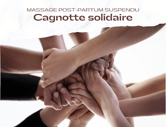 Cagnotte massage post partum suspendu par les petits pois